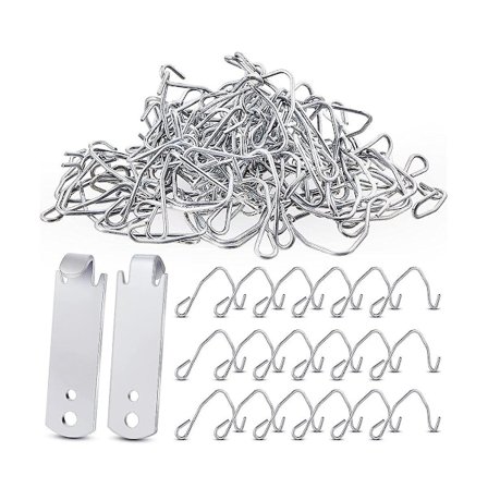 Pakke med 102 T-stolpe trådklemmer Stolpeklemmer Hegn Trådspændingsværktøj til fastgørelse af hegnstråd T-stolper