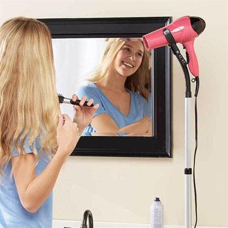 Hårtørrerstativ med 360 graders drejeligt beslag