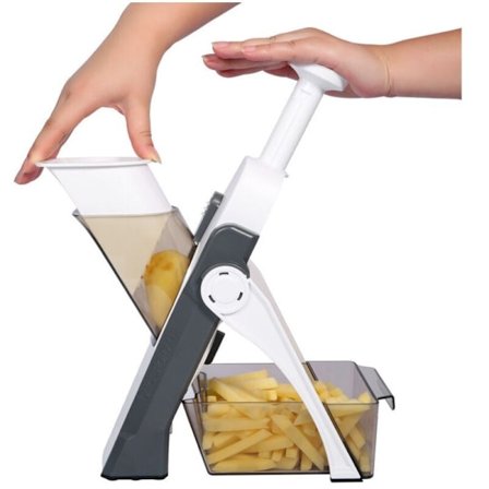 Multifunksjonell grønnsakskutter: skiver, julienne, terninger, pommes frites St