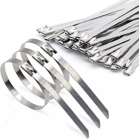 100 kappaletta kaapelilukot 300mm, metallikaapelilukot, ruostumattomasta teräksestä valmistetut kaapelilukot, metalli