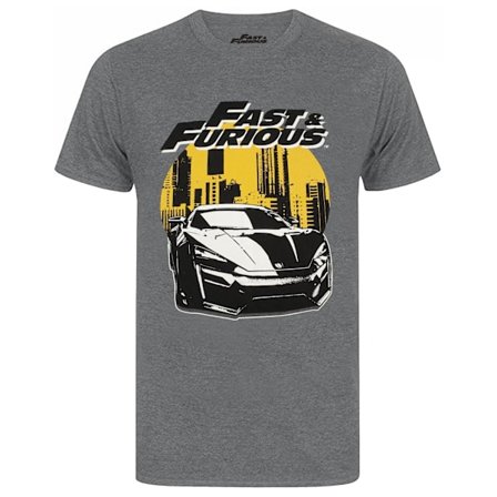 Fast & Furious Herr T-shirt XL Charcoal Marl