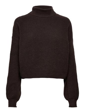 Vmyvonne Ls Rollneck Rolledge Blou Ga Bf Brown Vero Moda