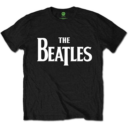 The Beatles Unisex Adult Drop T Logo T-Shirt XL Svart