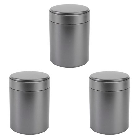 3 st runda metallburkar universell förseglad förvaringsburk delikat plåt tom järnburk bärbar tepackningsbehållare plåt metallförseglingslåda F
