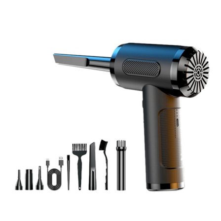 Trykkluftrenser for rengjøring, oppladbart bærbart rengjøringssett, 3 hastigheter liten elektrisk trådløs luftblåser