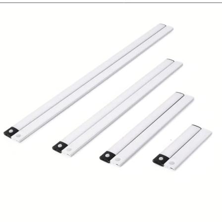 1 LED-sensor natlampe, trådløs magnetisk USB genopladelig sølv (tre-farve ændring) 40cm