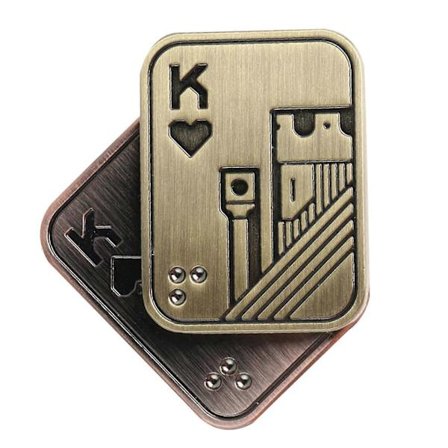 Magnetisk Metall Fidget Leker Poker Skyvekort Stress Relief Leke, EDC Gaver (D)