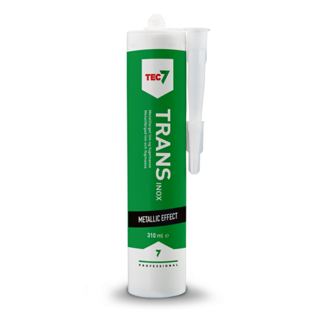 TEC7 TRANSPARENT MS LIM OG FUGEMASSE MED INOX PARTIKLER 310ML