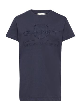Tonal As Ss T-Shirt T-shirts Short-sleeved Marineblå GANT*Betinget Tilbud