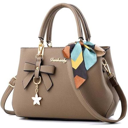 PU Læder Dame Skuldertaske, Top Håndtag Taske, Dame Håndtasker Mode Tote Taske til Hverdag & Arbejde Brun