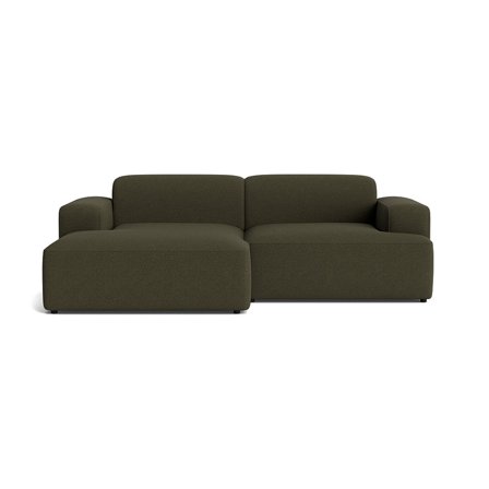 Madrid chaiselong sofa, venstrevendt - Loop Grøn - 240x101x73cm - Flyder Sofa med dybt sæde - Chaiselong Sofa i smuk grøn farve