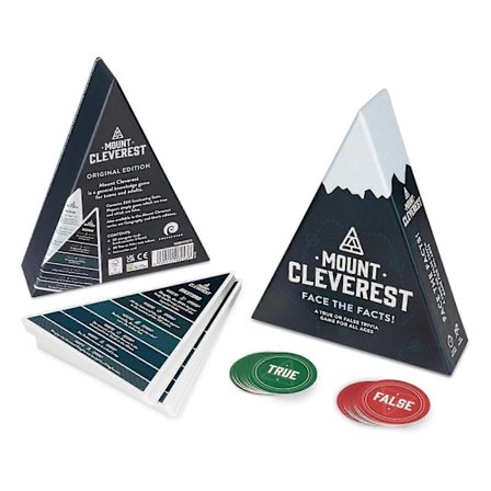 Mount Cleverest Sant eller Falskt Trivia-Spel - Kul Jul-Kortspel för Fester, Resor och Strumpfyllnad