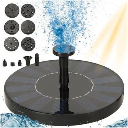 Solcellsdriven trädgårdsfontän flytande 16 cm