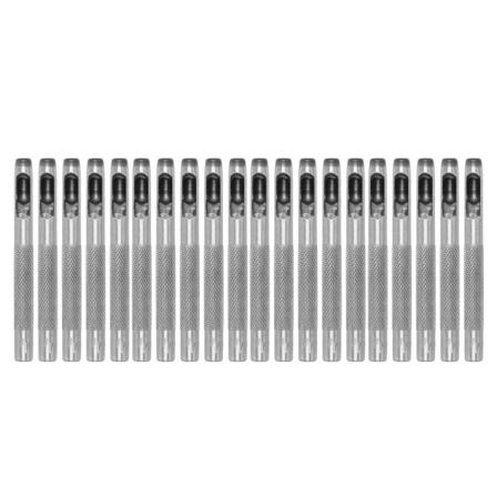 20 STK hule lærhullsett Karbonstål DIY Heavy Duty runde hullsett Lærhullverktøy for klokke Klutbelte 5,5 mm/0,22in