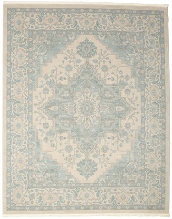 Ziegler Phoenix 250X294 Grand Beige Crème/Bleu Clair Médaillon Tapis