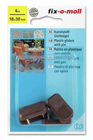 FIX-O-MOLL Plast med stift for hagemøbler i tre 30X18mm