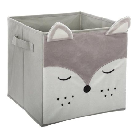 FOX HYLLBOX, grå, laget av stoff, 29x29 cm_MGF