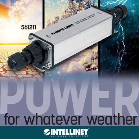 INTELLINET Outdoor Gigabit PoE/PoE+ extender repeater 1-port