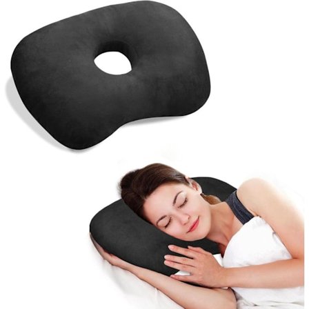 Ear Hole Pillow - Ergonomic Pillow for Side Sleepers, No Pressure on Ears, to Reduce Inflammation and Pressure Sores