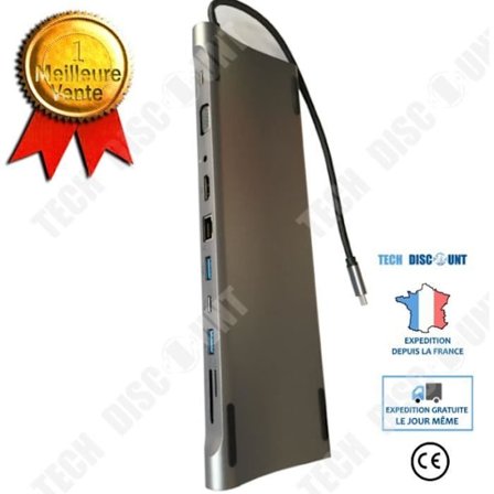 TD Type C 11 i 1 multifunktionel USB3.1 HUB til bærbar computer
