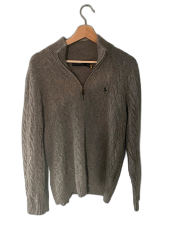 Grå kabelstickad tröja Polo Ralph Lauren