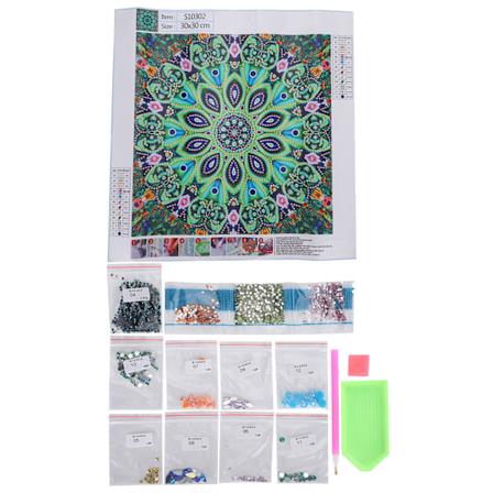 5D Specialformet Diamantmaleri Mandala Blomst DIY Dekorativt Stue Soveværelse Håndværk