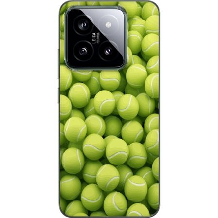 Kompatibel Mobilcover til Xiaomi Xiaomi 14 Mønster af grønne tennisbolde i høj detalje, sporty motiv med gentagende tekstur og stærke farver for e