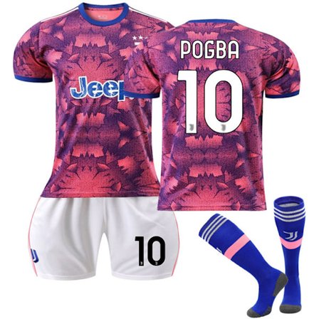Juventus 22-23 Anden Udebanefodboldtrøje Nr. 9 Hove 22 Di Maria 10 Pogba 7 Chiesa Dragt