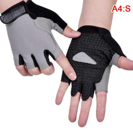 Cykling Anti-slip Anti-svett Herr Dam Half Finger Handskar Breat