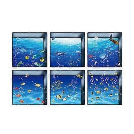 6 stk. 3D Veggklistremerker Badekar Klistremerker Kløver Klistremerke 3D Badekar Dekal Dusj Applikasjon Avtakbar