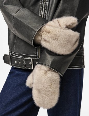 Pieces Pcjutlandia Mittens Bc - Beige - M