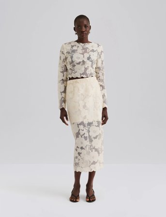 Malina Ciara Lace Top - Cream - 34