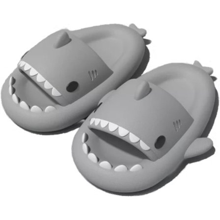 Shark Haj Tofflor, Lämplig för vuxna och barn Söt Tjock Sula Hajar Halkfria Tofflor Inomhus Duschtofflor Sandaler Shark Slippers