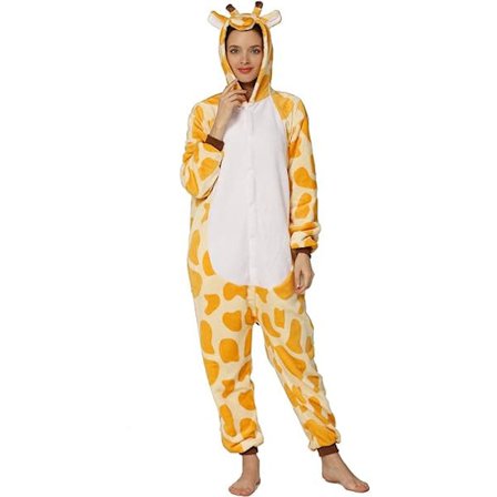Unisex Vuxen Pyjamas Djurdräkt Cosplay En-Delad Pyjamas (Blixtlås