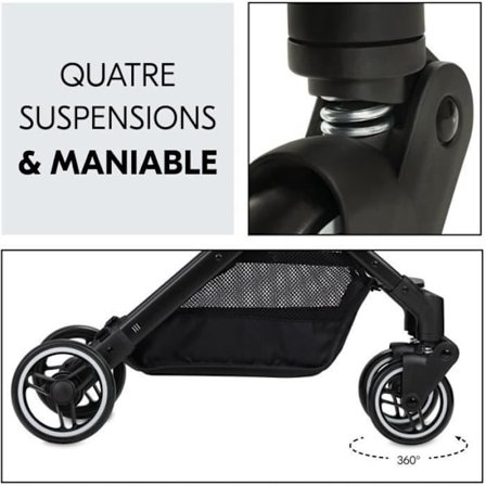 HAUCK - Kompakt barnvagn - TRAVEL N CARE - 4 hjul - Kan fällas ihop med en hand - Simba