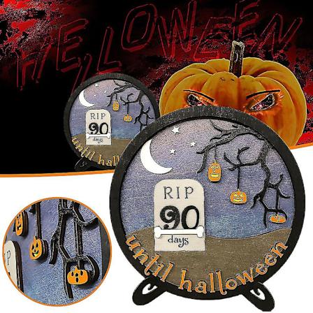Halloween Nedtelling Ornament Adventstema Kalender Høstfestival Høystdekor Trekalender For Barn