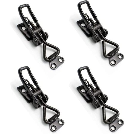 4 stk. Rustfrit Stål Toggle Lås, Metal Håndtag Lås, Metal Toggle Lås, Justerbar Toggle Klemme, Justerbare Toggle Klemmer, Velegnet til Skabe