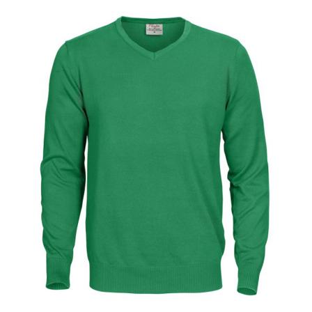 Printer Herr Forehand Stickad V-hals Sweatshirt S Fresh Green
