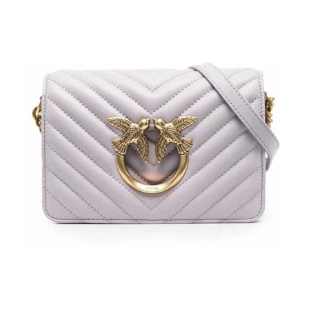 Pinko, Cross Body Bags Grijs, Dames, Maat:ONE Size