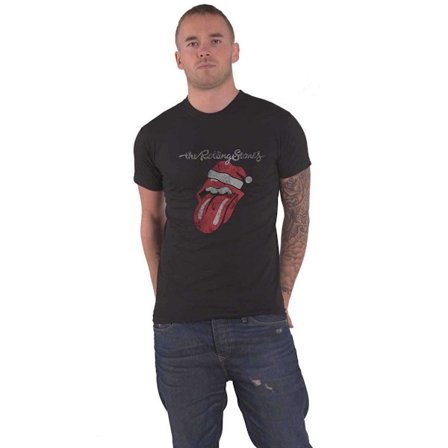 The Rolling Stones Unisex Adult Santa Lick T-Shirt L Svart