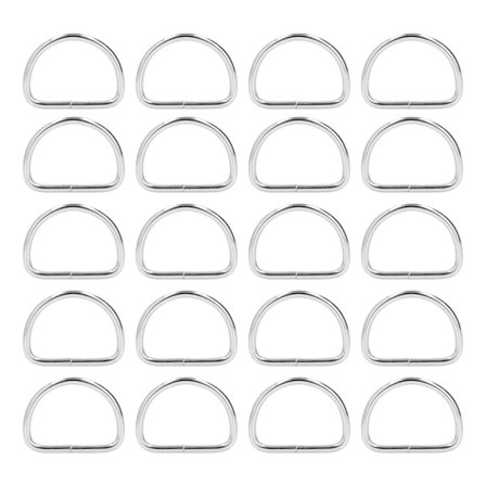 20 stk. 5x40x30 mm D-ringe Elektropletteret overflade Nem montering Robust Holdbar Fadeless Metal