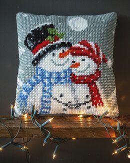 Broderikit Kudde Snögubbar - Vervaco