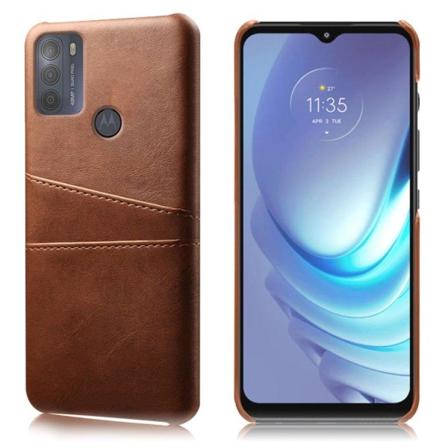 Dual Card Suojakotelo Motorola Moto G50 - Ruskea Brown