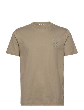 Tucker Embroidery Tee T-shirts Short-sleeved Beige HOLZWEILER