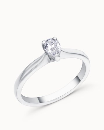 Solitairering Pauline 950 Platin Naturlig Diamant 0.30 Carat - Forlovelsesringe & Vielsesringe hos Vanbruun