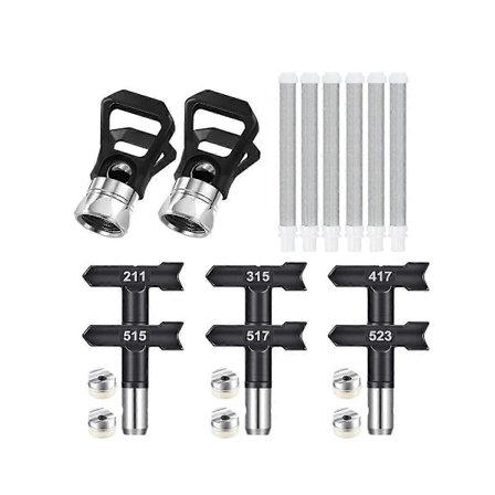 14 kpl ruiskutussuuttimia, käännettäviä ilmattomia maaliruiskuja suuttimia ilmattomaan ruiskumaalaukseen