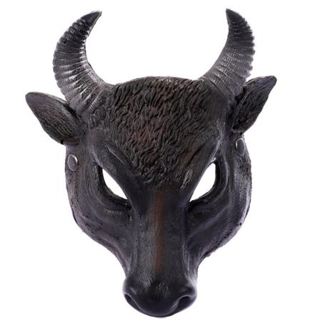 Buffalo Mask Cosplay Halloween Party Tjur Mask Huvudbonader Utomhusprydnad Män Kostym Maskerad Klä upp Xmas