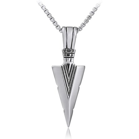 Retro Stil Vedhæng Halskæde Mænd med Halskæde Rustfrit Stål Sølv 60 cm Kæde Mænd Vedhæng Halskæder til Mænd