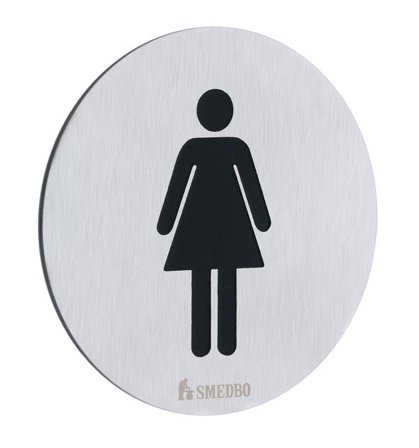 Smedbo FS956 Toalettsymbol självhäftande Dam, Skyltar & tillbehör