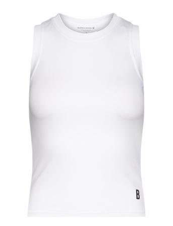 Ace Rib Tank Pocket Top Ærmeløs Top Hvid Björn Borg